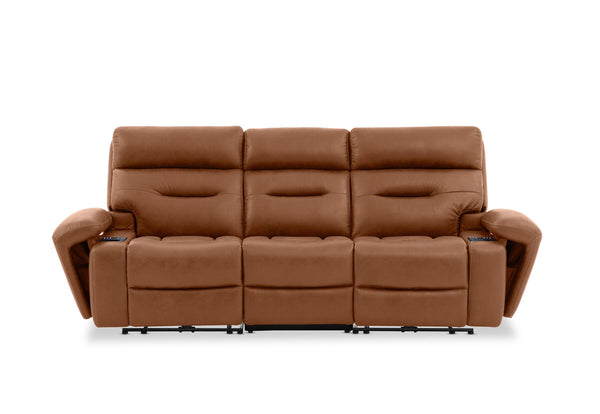 HOLLYWOOD FABRIC Media 3 Seater with Electric Recliners