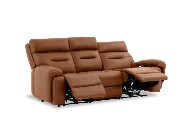 HOLLYWOOD FABRIC Media 3 Seater with Electric Recliners