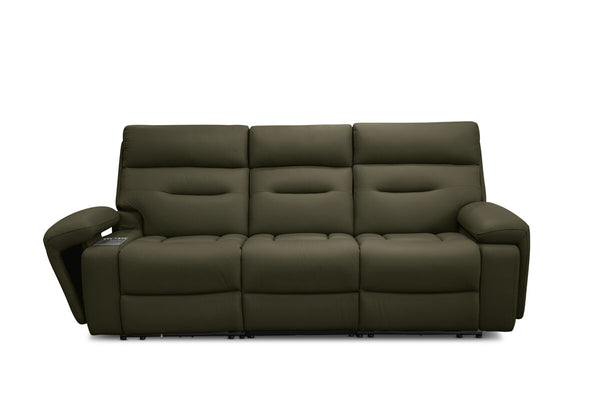 HOLLYWOOD LEATHER Media 3 Seater with Electric Recliners