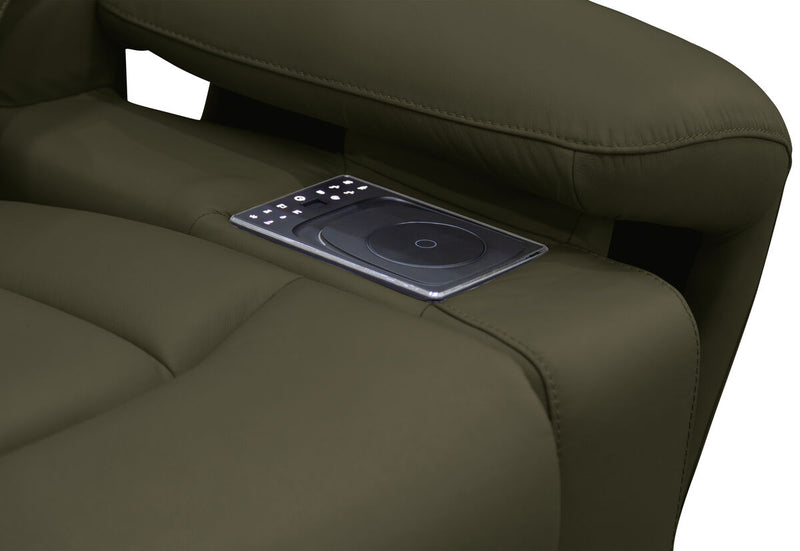 HOLLYWOOD LEATHER Media 3 Seater with Electric Recliners