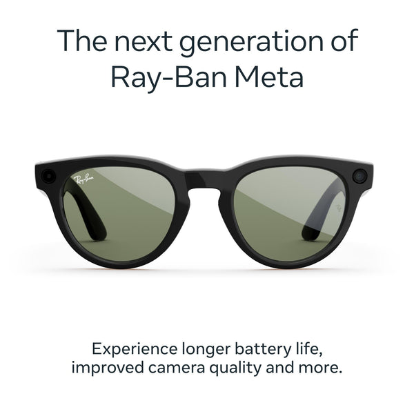 Ray-Ban | Meta Headliner Gen 2 AI Glasses (Shiny Black/Green)