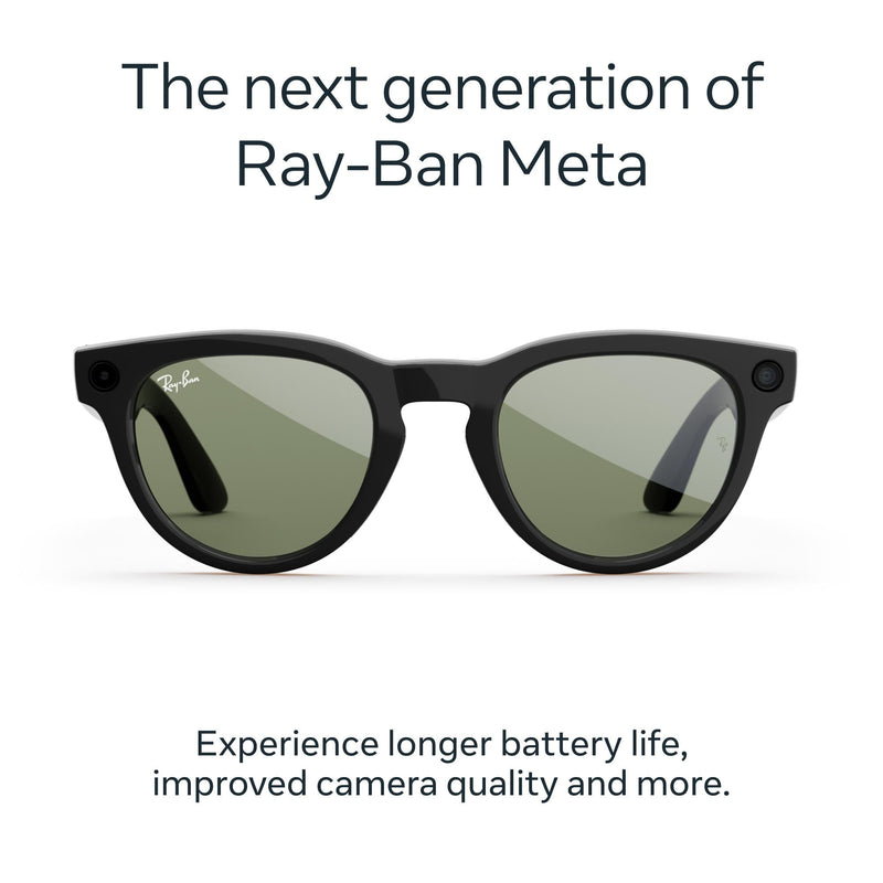 Ray-Ban | Meta Headliner Gen 2 AI Glasses (Shiny Black/Green)