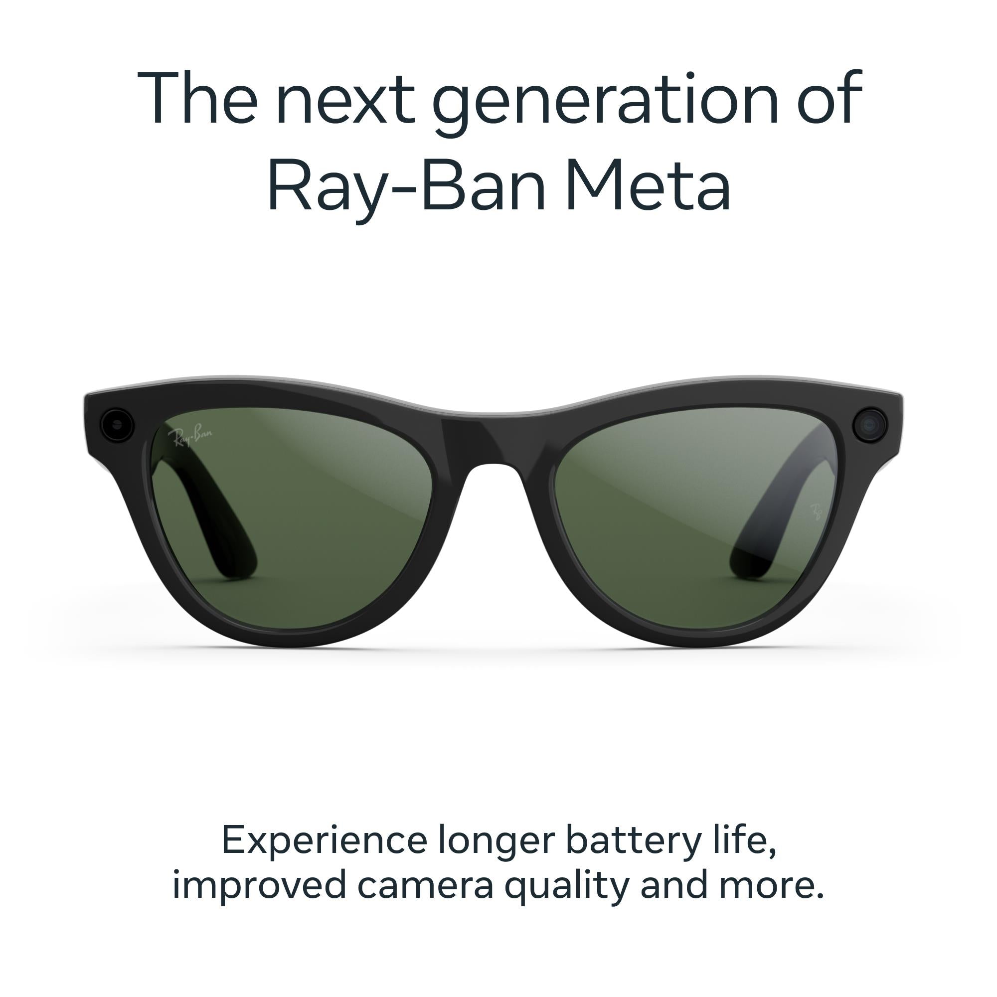 Ray-Ban | Meta Skyler Gen 2 AI Glasses (Shiny Black/Green)