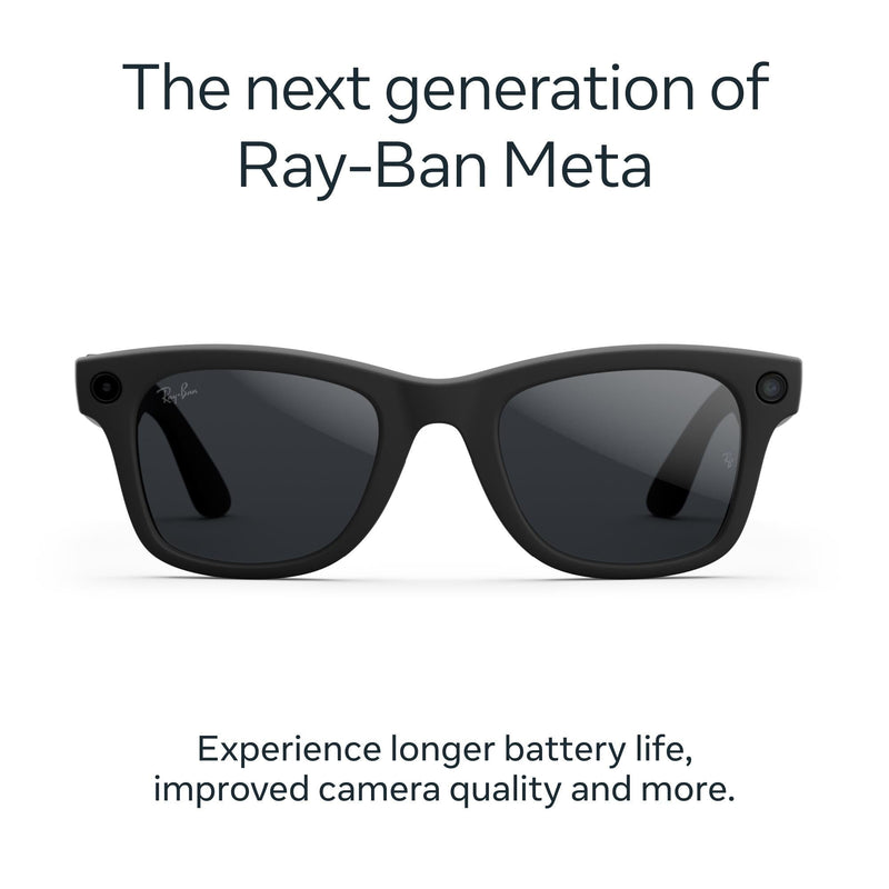 Ray-Ban | Meta Wayfarer Gen 2 AI Glasses (Matte Black/Transitions Grey)