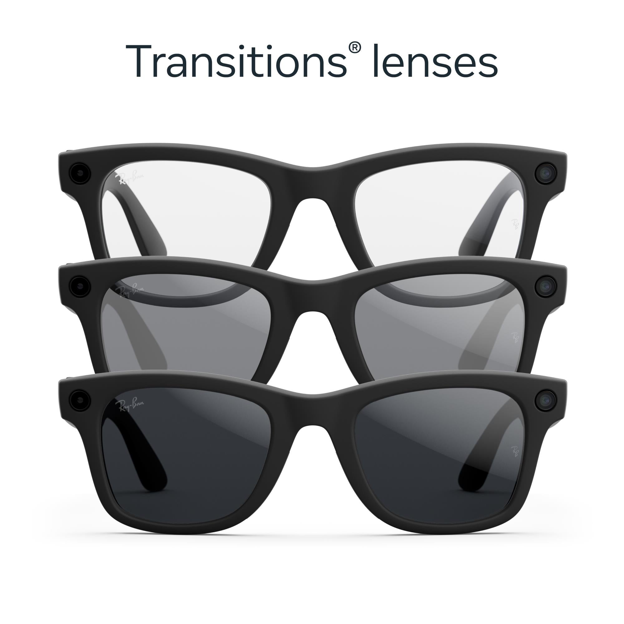 Ray-Ban | Meta Wayfarer Gen 2 AI Glasses (Matte Black/Transitions Grey)