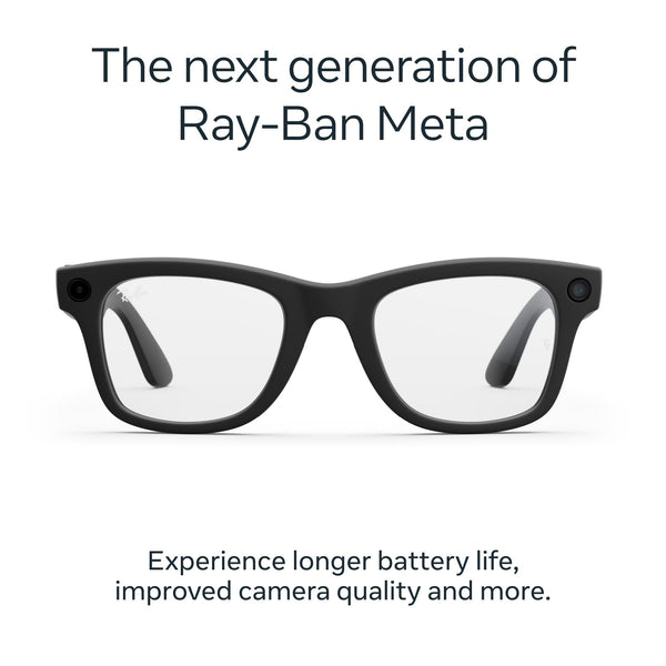 Ray-Ban | Meta Wayfarer Gen 2 AI Glasses (Matte Black/Clear)