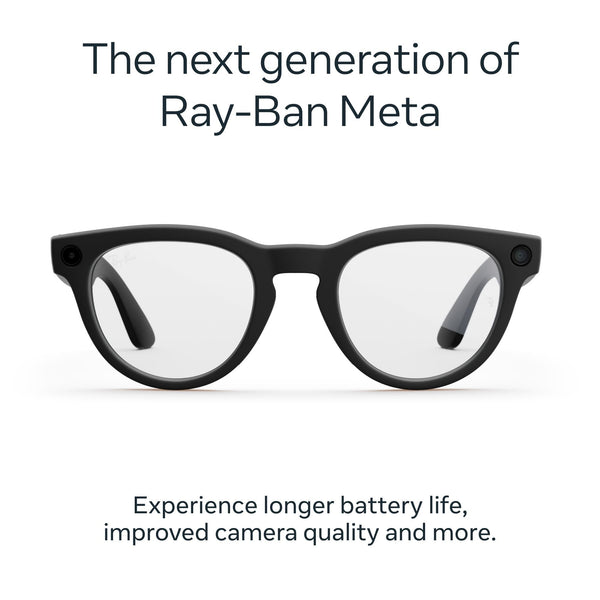 Ray-Ban | Meta Headliner Gen 2 AI Glasses (Matte Black/Clear)