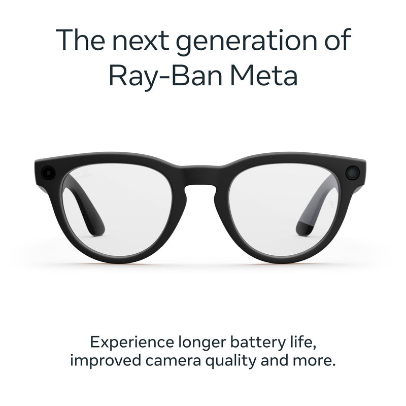 Ray-Ban | Meta Headliner Gen 2 AI Glasses (Matte Black/Clear)