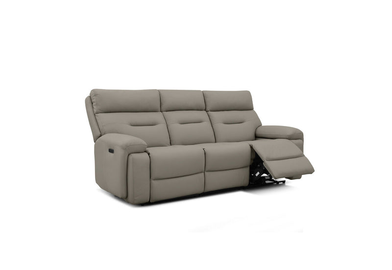HOLLYWOOD LEATHER 3 Seater with 2 inbuilt Electric Recliners