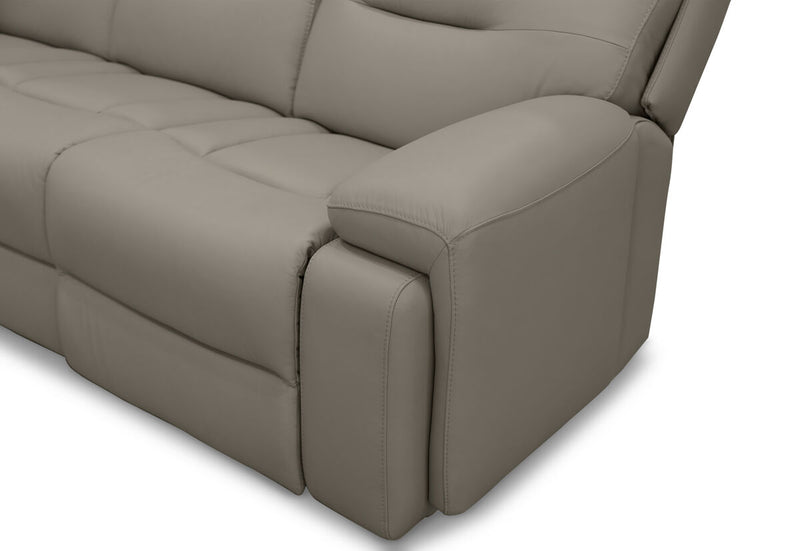 HOLLYWOOD LEATHER 3 Seater with 2 inbuilt Electric Recliners