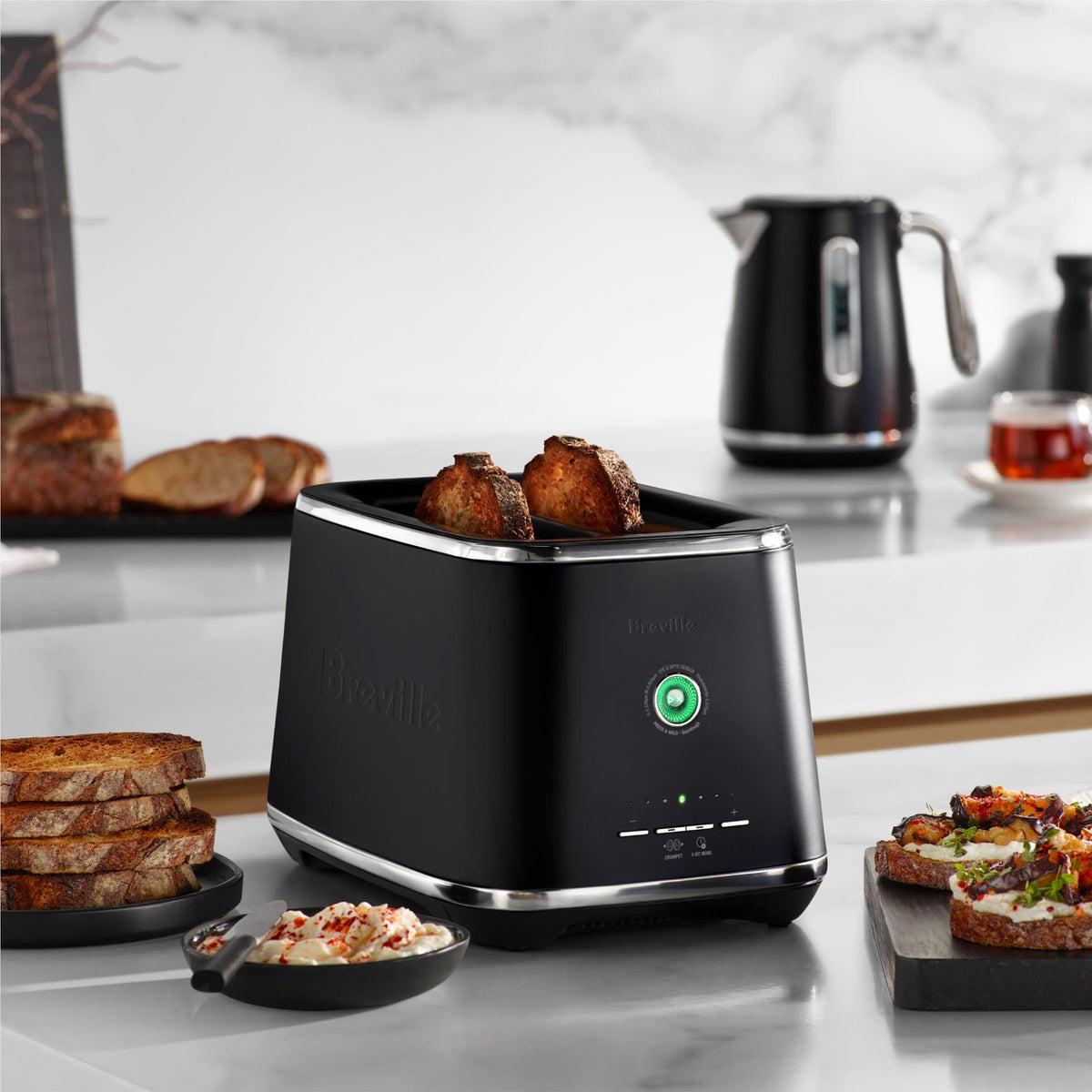 Breville the Eye Q Auto 2 Slice Toaster (Black Truffle) — view 2