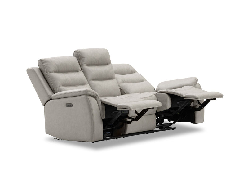 NADAL FABRIC 3 Seater Sofa with 2 Electric Recliners