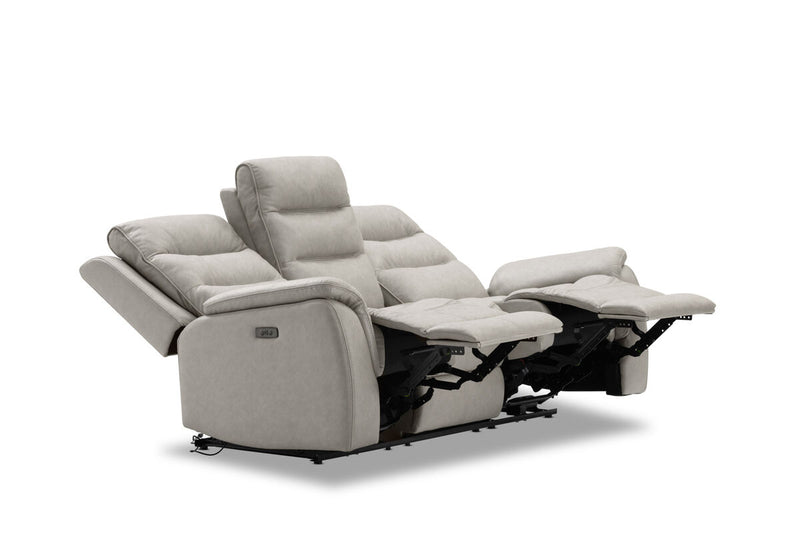 NADAL FABRIC 3 Seater Sofa with 2 Electric Recliners