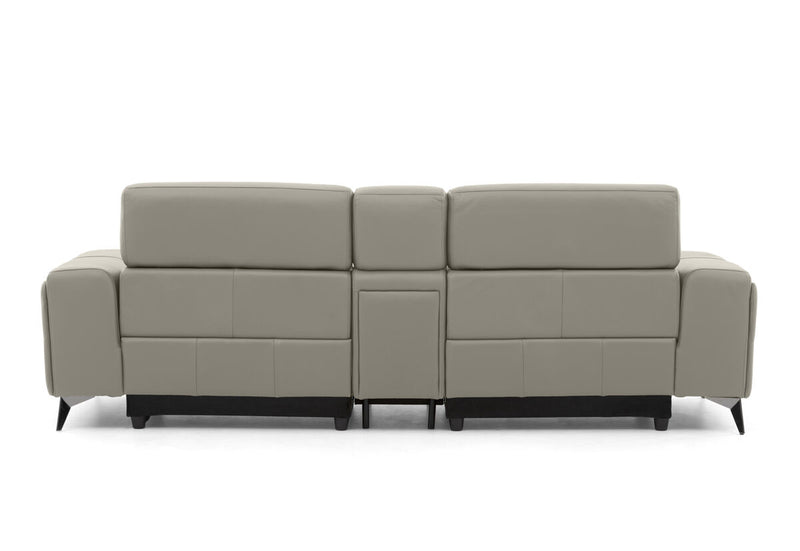SINATRA LEATHER Media 3 Seater with 2 Inbuilt Electric Recliners