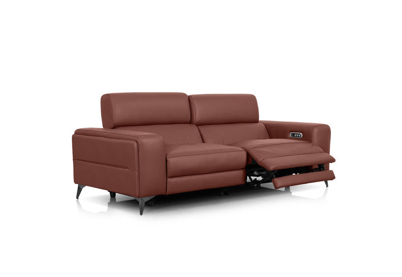 SINATRA LEATHER 3 Seater with 2 Inbuilt Electric Recliner