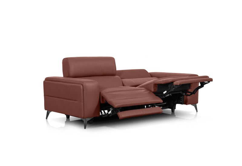 SINATRA LEATHER 3 Seater with 2 Inbuilt Electric Recliner