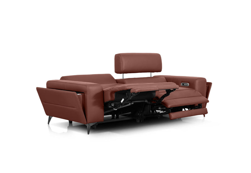 SINATRA LEATHER 3 Seater with 2 Inbuilt Electric Recliner
