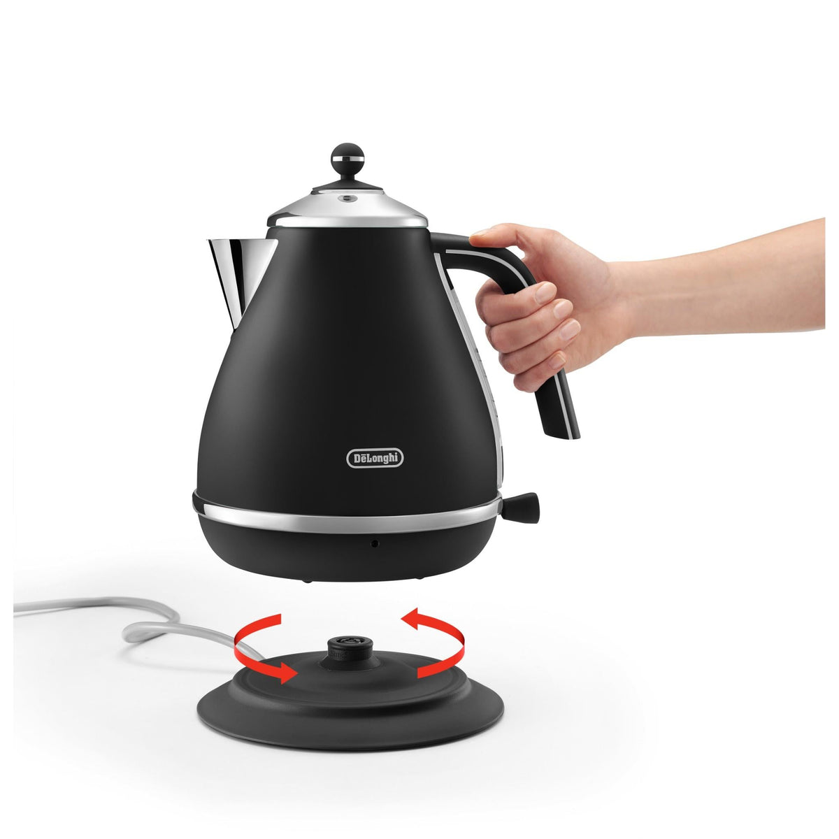 De'Longhi KBOC2001BK Icona Capitals 1.7L Kettle (Edinburgh Black) — view 4