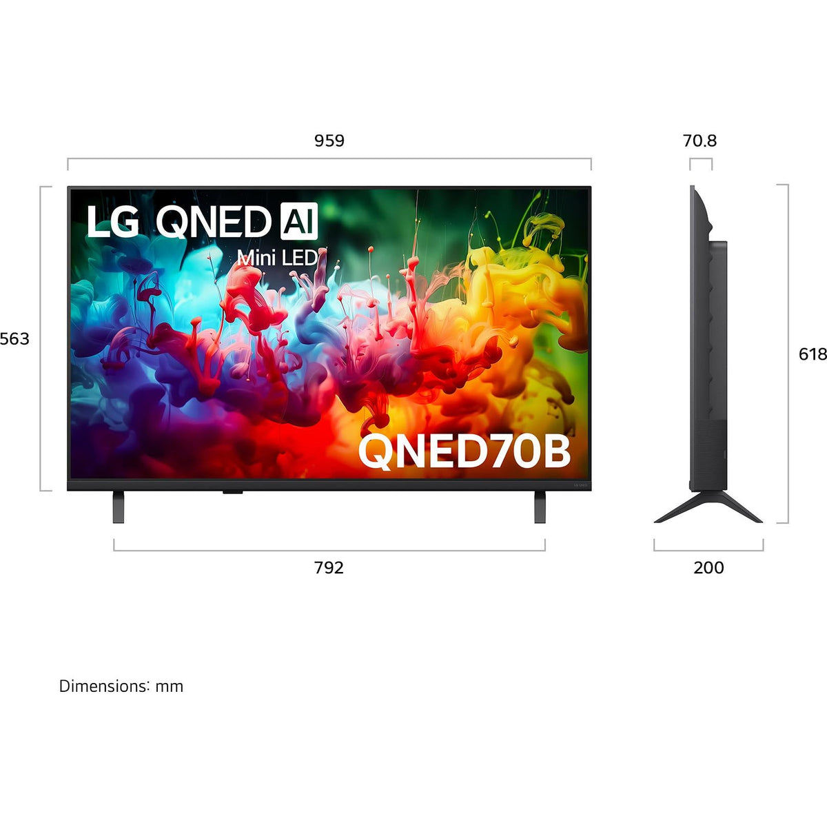 LG 43" QNED70B AI Mini-LED 4K Smart TV 2026 — view 4