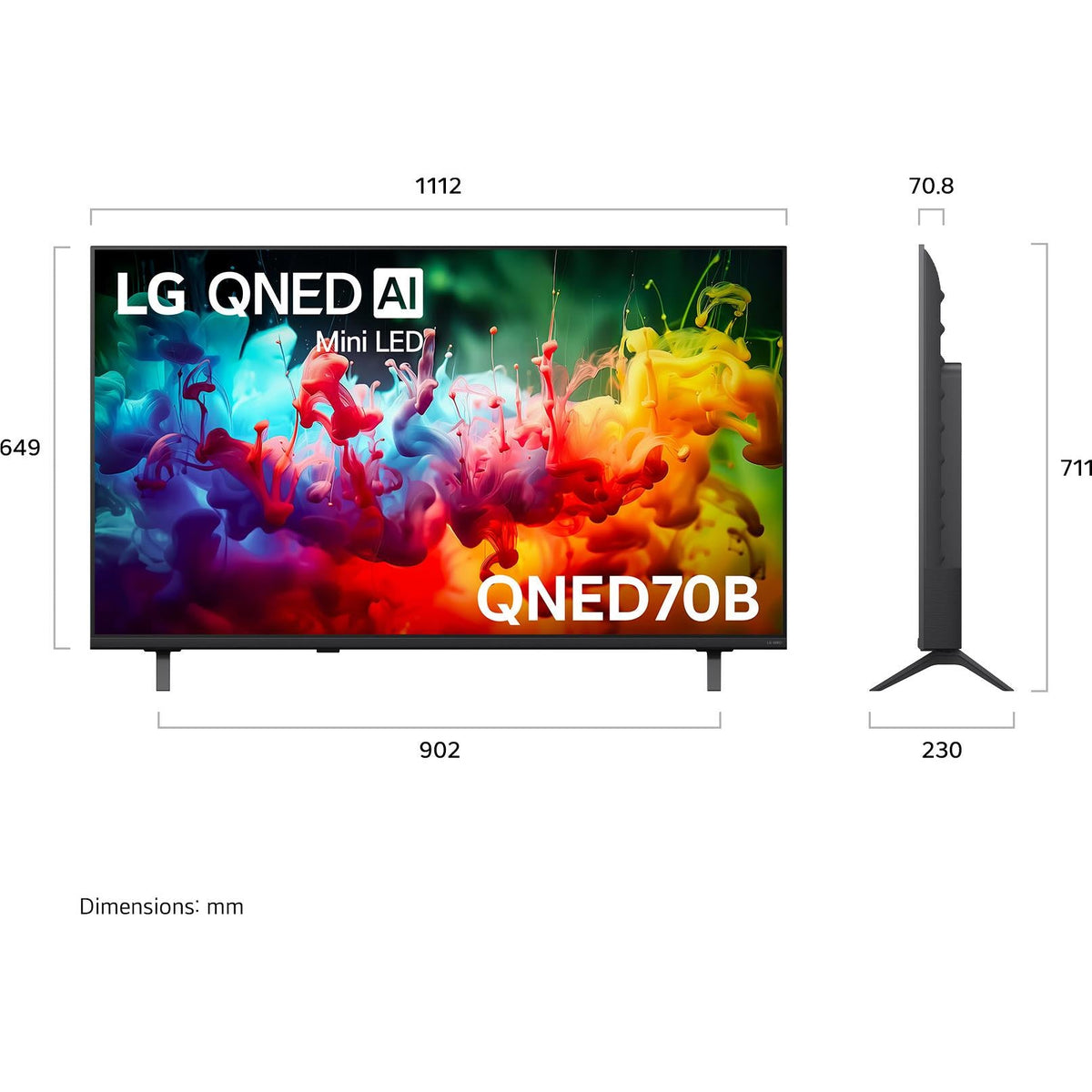 LG 50" QNED70B AI Mini-LED 4K Smart TV 2026 — view 4