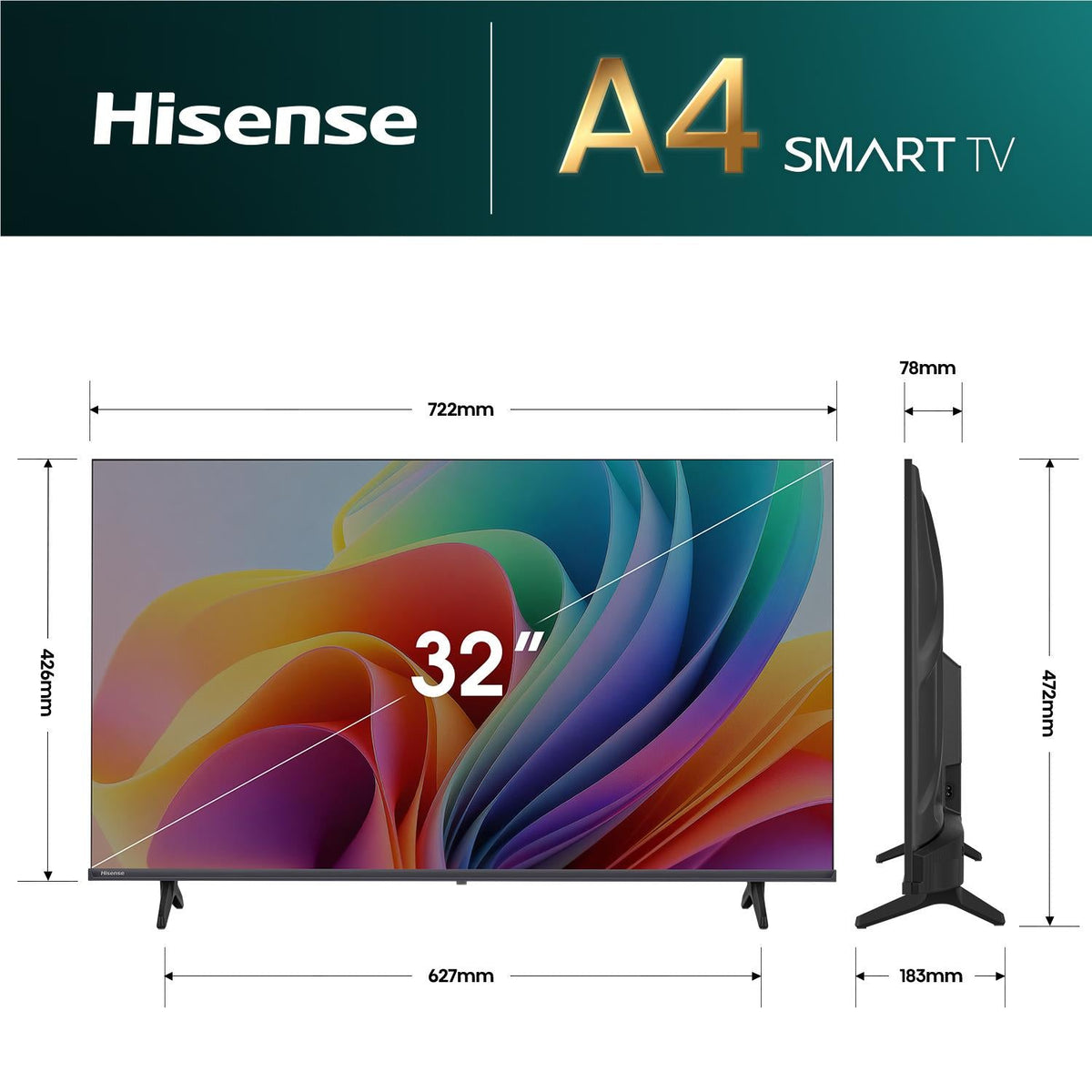 Hisense 32" A4SAU HD Smart TV 2026