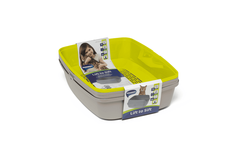 Scoop Free Cat Litter Box, Moderna Lift-to-Sift Grey, Jumbo
