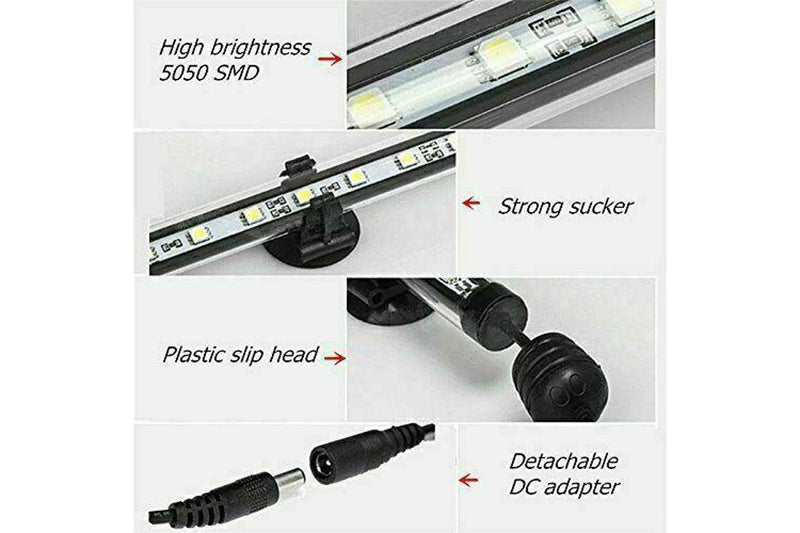 Ozstock 52cm LED Aquarium Lights Submersible Air Bubble RGB Light for Fish Tank Underwater AU