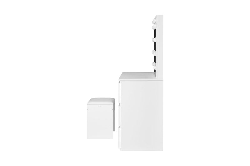 Oikiture Dressing Table Stool Set(White)