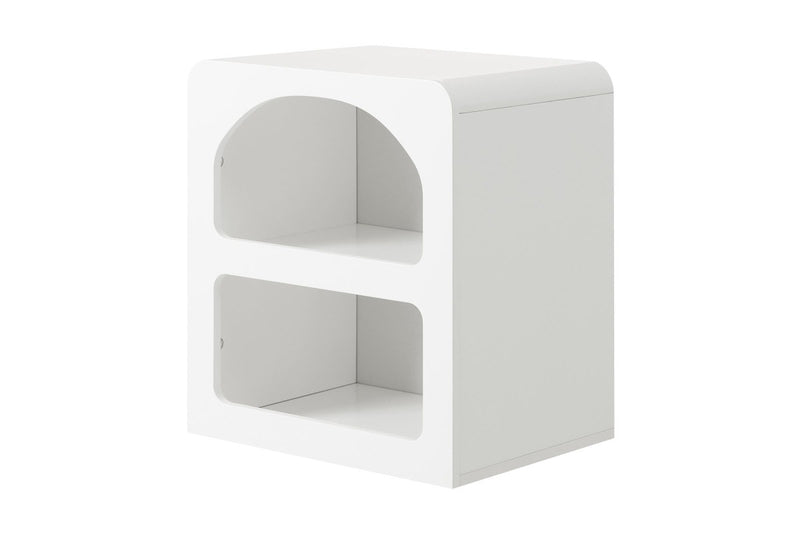 Oikiture Bedside Tables Set of 2 Display Shelf White