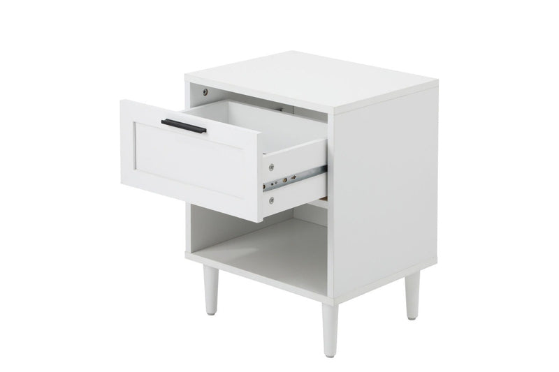 Oikiture Bedside Tables Set of 2 Nightstand White