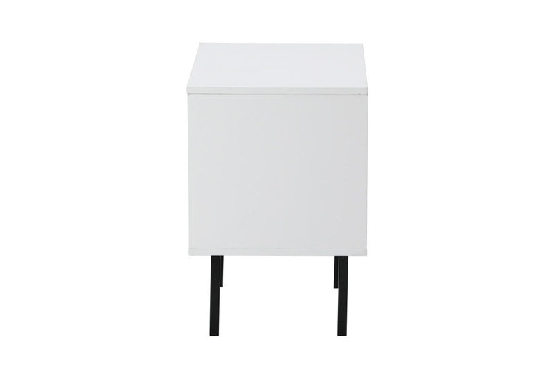 Oikiture 2x Bedside Tables Wood(White)