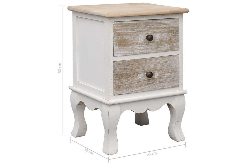 Bedside Cabinets 2 Pcs 35X30x50 Cm Paulownia Wood Bedside Tables
