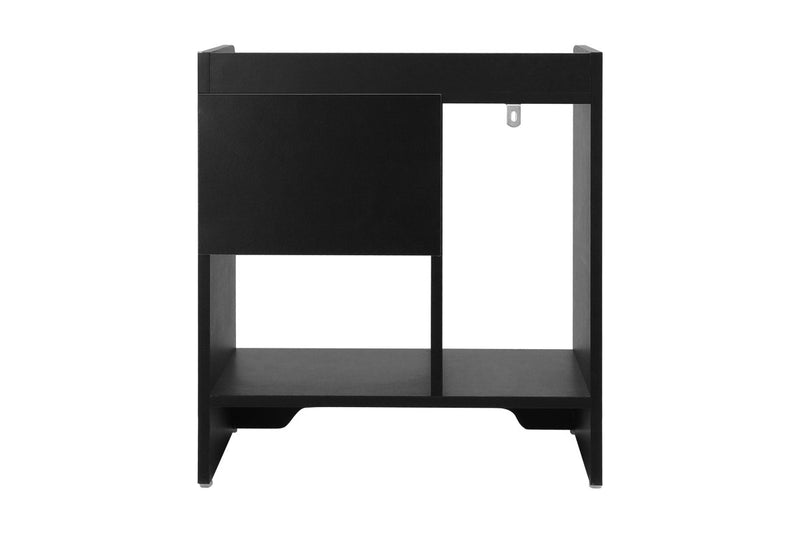 Oikiture Bedside Tables End Table (Black)