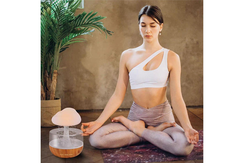 Ozstock USB Rechargeable Raincloud Humidifier with LED Lights and Rain Sound