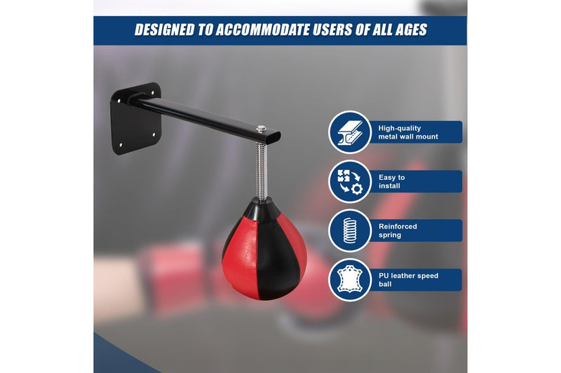 Speed Bag Boxing Punching Bag Wall Mount Reflex Training