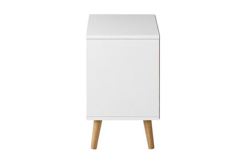 Oikiture Bedside Tables Set of 2 White
