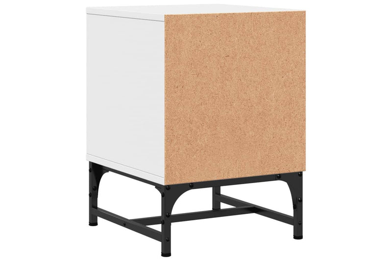 Bedside Cabinets With Glass Doors 2 Pcs White 35X37x50 Cm Bedside Tables