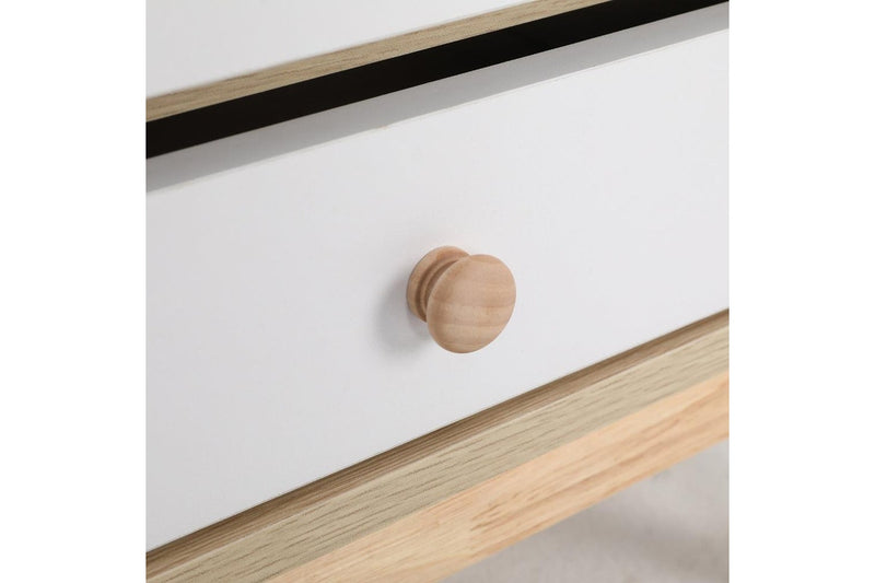 2X Bedside Table Side Storage Cabinet Nightstand Bedroom Drawer Anya Oak Bedside Tables