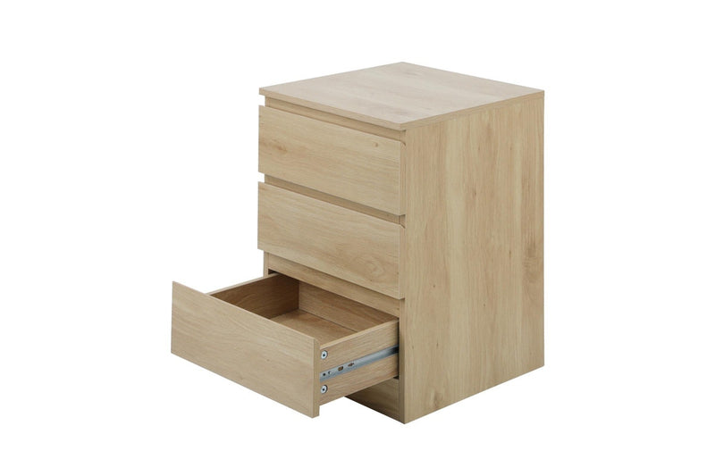 Oikiture Bedside Tables Set of 2 Nightstand Natural