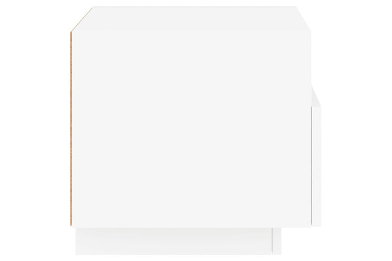 Bedside Cabinets With Led Lights 2 Pcs White 40X39x37 Cm Bedside Tables