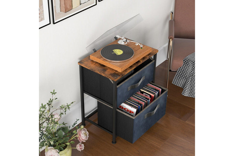 Giantex Modern Nightstand Industrial End Table Home Bed Side Table
