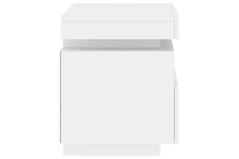Bedside Cabinets With Led Lights 2 Pcs White 40X39x48.5 Cm Bedside Tables