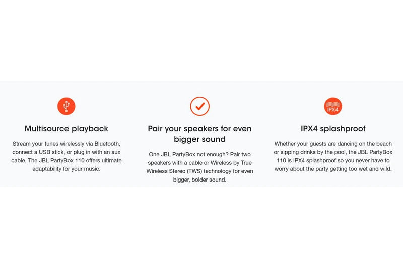 JBL PartyBox 110 - Layaway AU