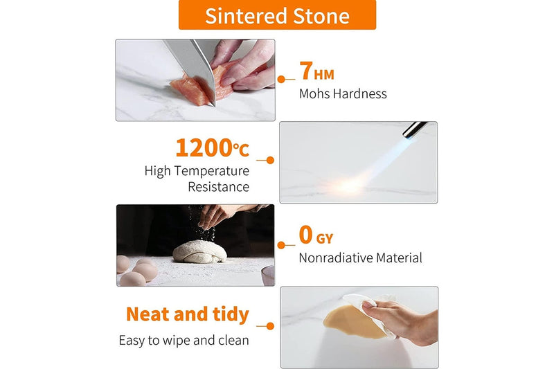 2 Tier Round Bedside table, Marble (Gold)