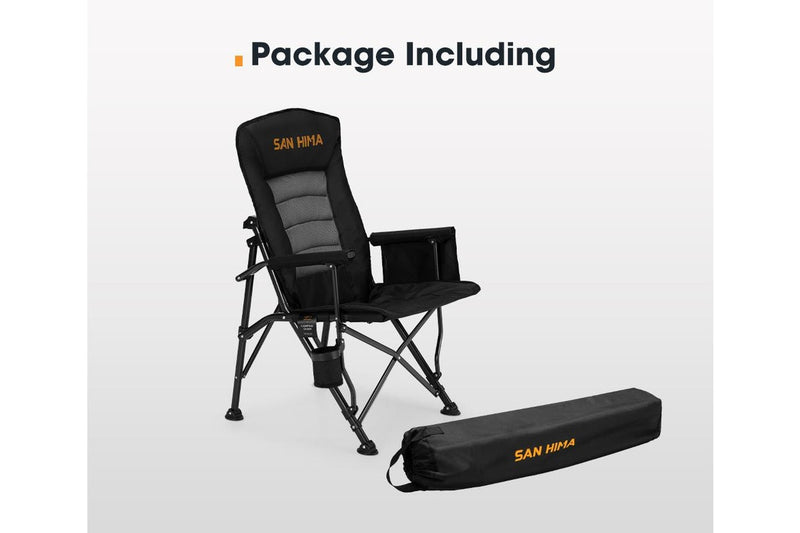 San Hima Folding Camping Chair Outdoor Portable Thick Padding With Storage Bag