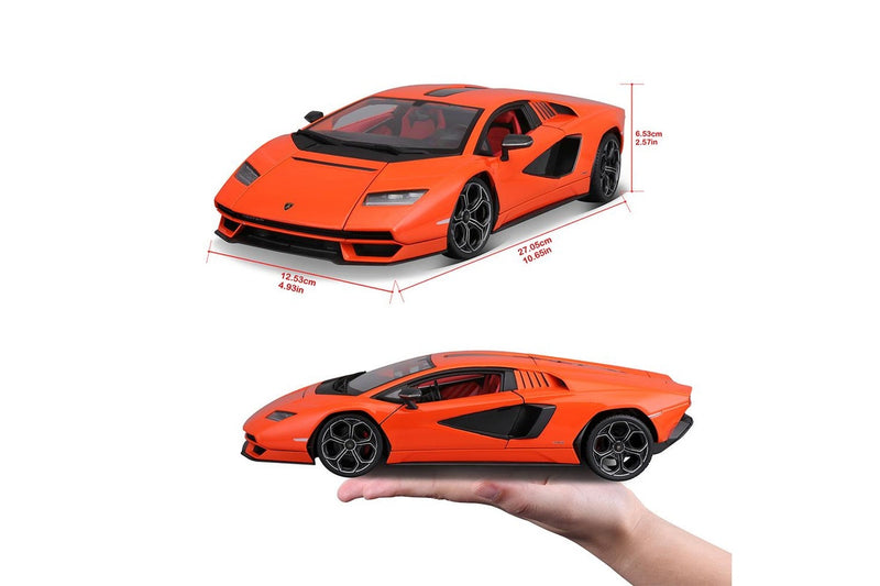 Maisto 1:18 2021 Lamborghini Countach LPI 800 4 Orange Diecast Model Car Toy 3y+