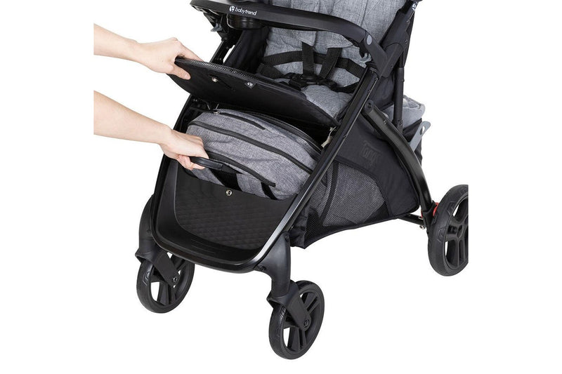 Baby Trend Tango Stroller Pram w Canopy UPF50+ Evening Grey Kids Baby Toddler