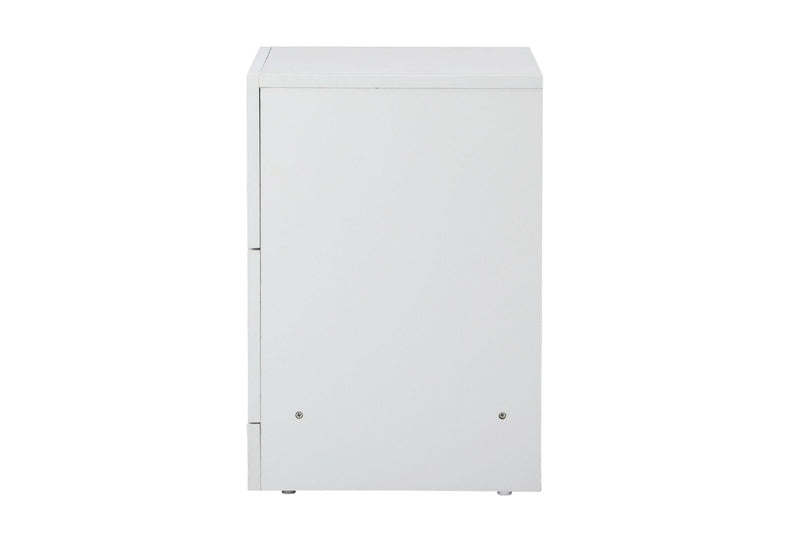 Oikiture Bedside Table 2 Drawers White