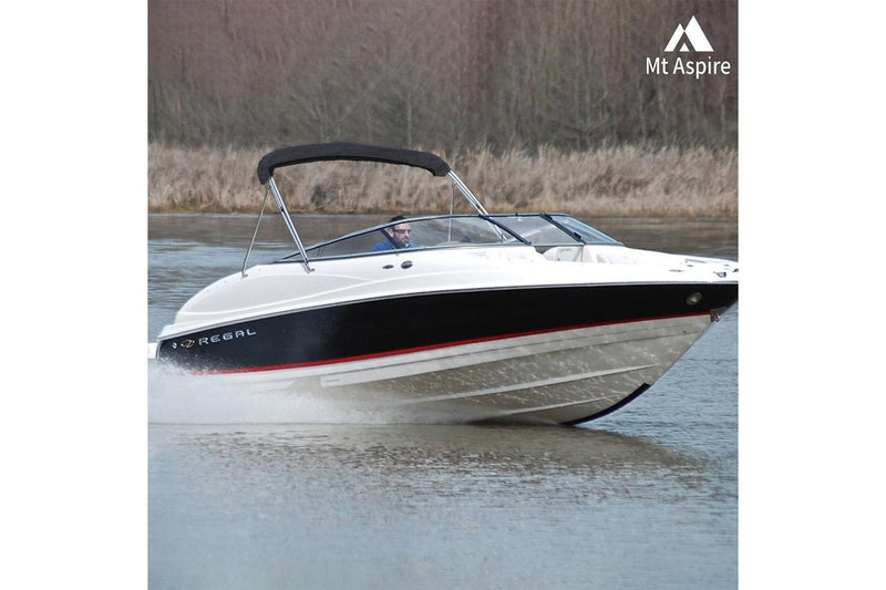 MT ASPIRE 3 Bow 1.5m-1.7m Grey Boat Bimini Top Canopy Aluminium Cover 600D Polyester