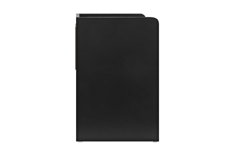 Oikiture Bedside Tables Set of 2 Nightstand Shelf Black